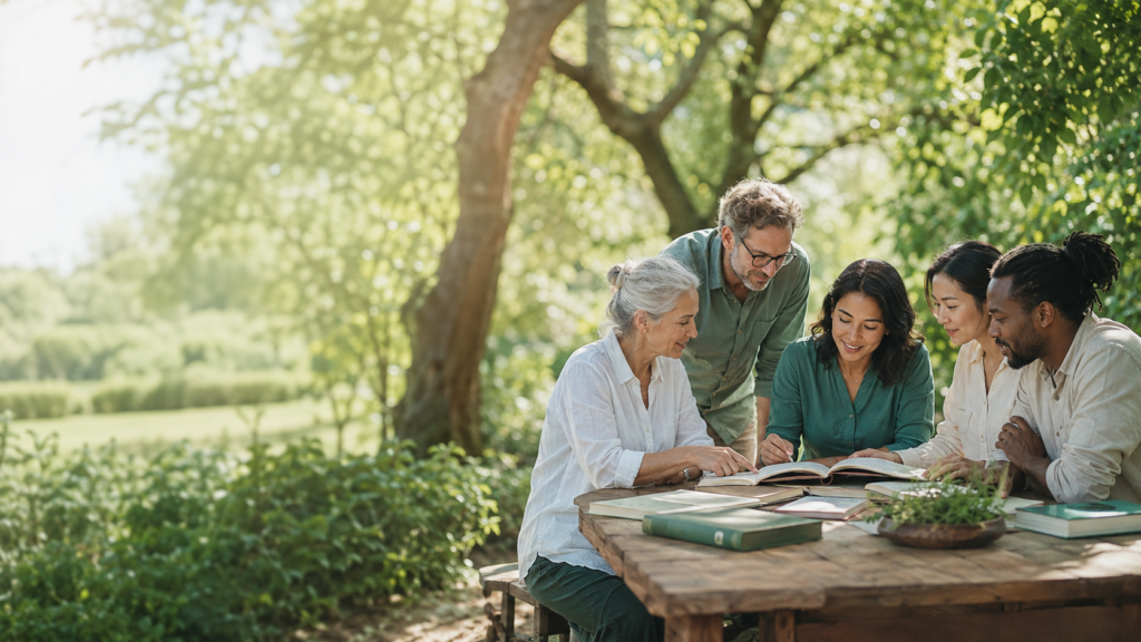 International professionals collaborating in naturopathic research and education